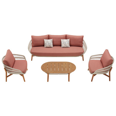 Vasca Outdoor 4 - Piece Teak Conversation Set by Claudio Bellini