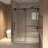 56-60" X 66" H Frameless Sliding Bathtub Door, Tub Shower Door, 5/16" (8Mm) Clear Tempered Glass, Stainless Steel Frame,Matte Black-121957728