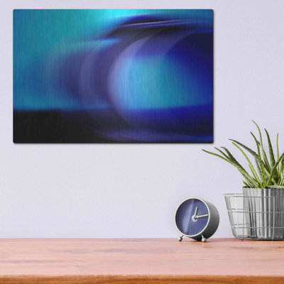 Orren Ellis «Blue Curves» par Clive Branson, art mural en métal