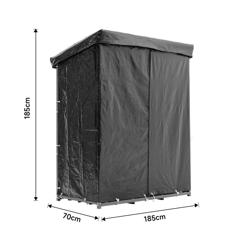 Brookens 185cm W x 70cm D Metal Log Store