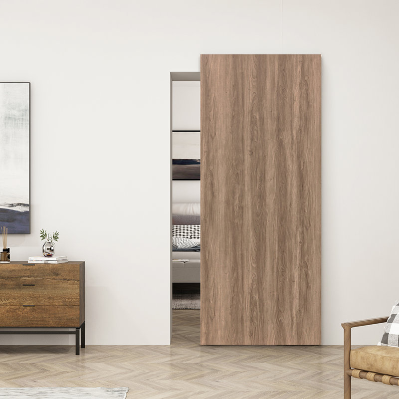 Porte de grange coulissante en noyer, 24 po x 84 po