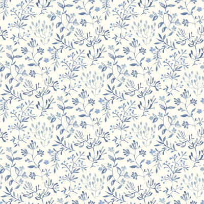 Siren Prepasted Floral Wallpaper