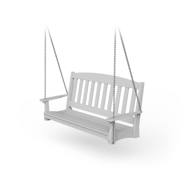 Balançoire porche de jardin poly, Blanc