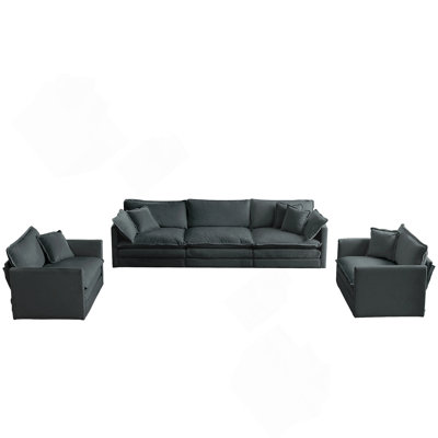 Ensemble de canapé trois pièces confortable pour le salon, design moderne et élégant