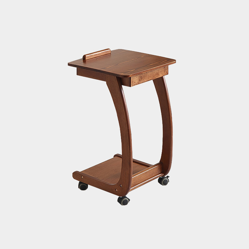 Modern minimalist adjustable and mobile End Table, 26.77" H x 15.75" W x 15.75" D