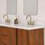 Sequoia 72 In. Double Sink Whitebrook Quartz Countertop Bath Vanity in Mango Wood With Gold Faucet-353993674