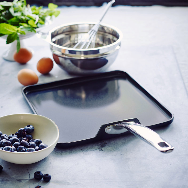 GreenPan Chatham Black Prime Midnight Healthy Ceramic Nonstick, 11" Griddle Pan
