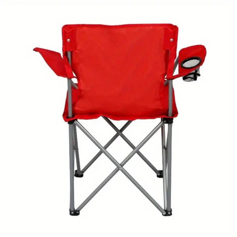 2 Pack Basic Quad Folding Camp Chair With Cup Holder Orchid Plum Adult, Red
