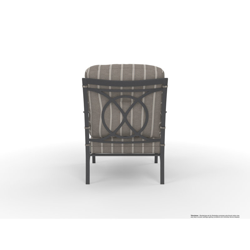 Pasadera Outdoor Lounge Chair, Trax Sequoia, Carbon Black