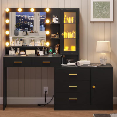 Caryol Vanity Makeup Vanity with Lights
