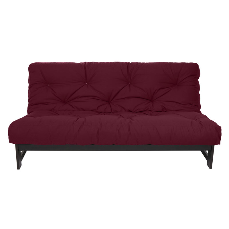 Matelas de futon en coton Boylston, Bourgogne, Double