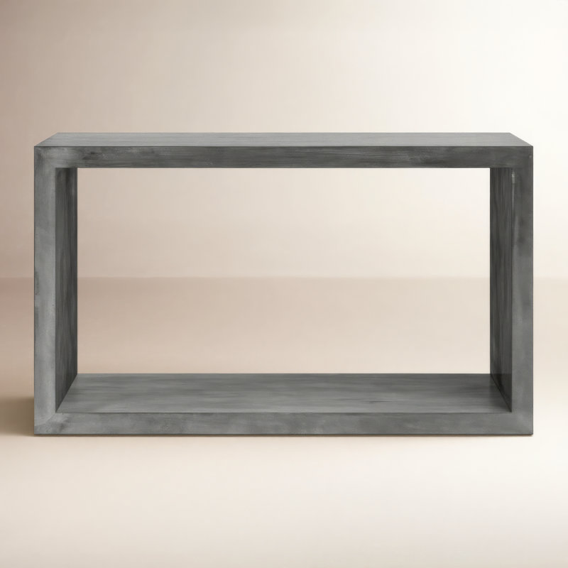 52'' Solid Wood Console Table, Charcoal Gray