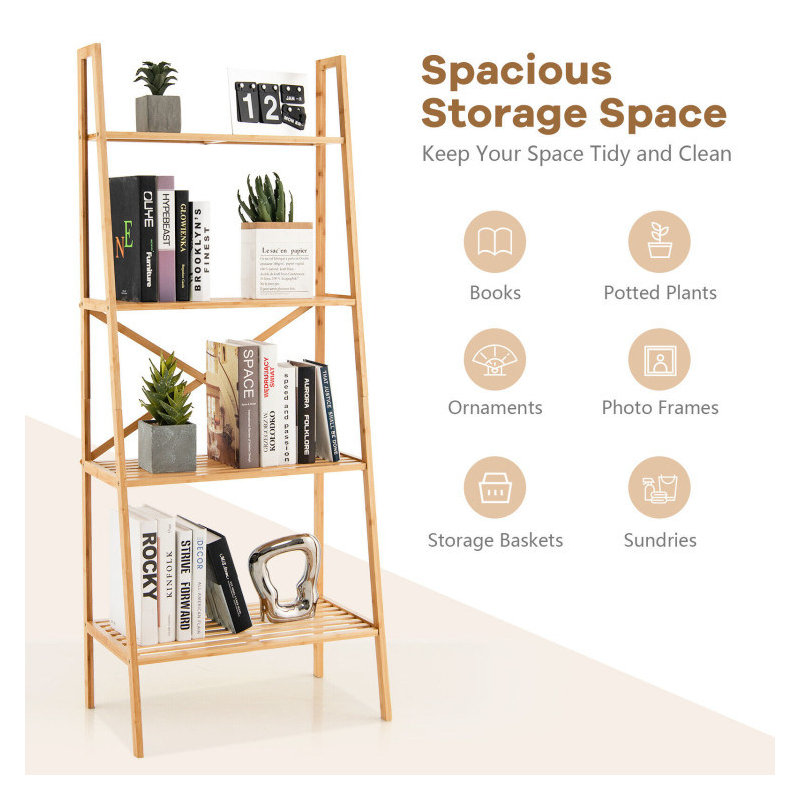 58''H X 24''W Avron Ladder Bookcase