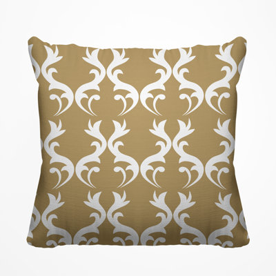 Galton Damask Outdoor Reversible Throw Pillow