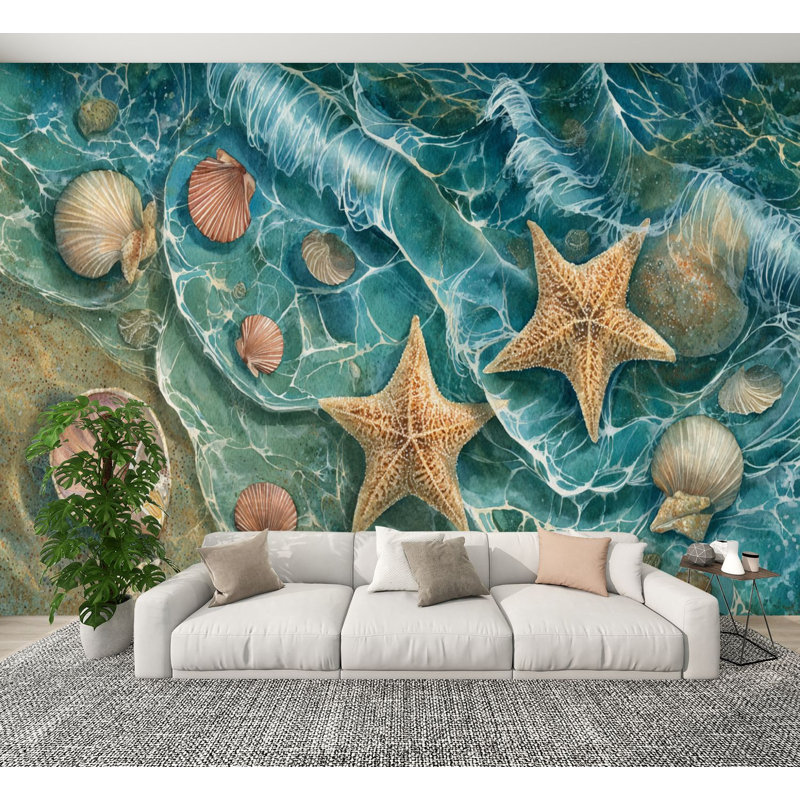 Papier peint auto-adhésif Dreamy Ocean, L 144 po x l 100 po