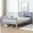 Twin Bed With Headboard And Footboard,Rubber Wood Bed