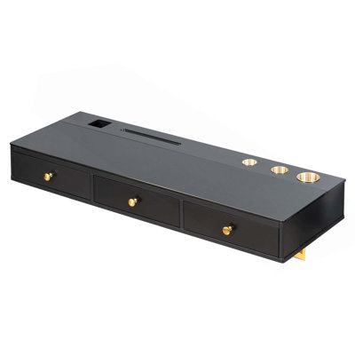 Tablette flottante 47 po avec tiroir, coiffeuse murale polyvalente, bureau, table flottante pour chambre à coucher, salle de bain, coiffeurs