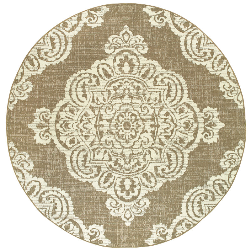 Junor Power Loomed Oriental Rug, Round 7'10"