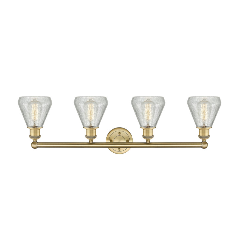 Éclairage pour meuble-lavabo 4 lumières Petronille, Laiton brossé