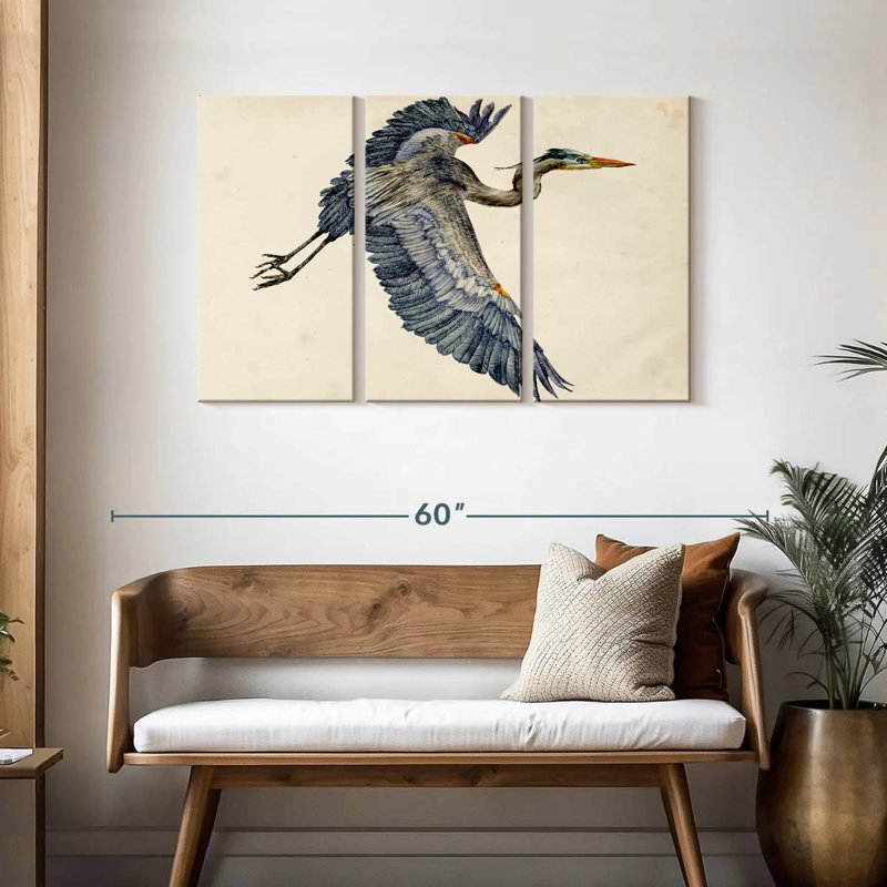 Brampt Blue Heron Rendering IV, 28" H x 45" W