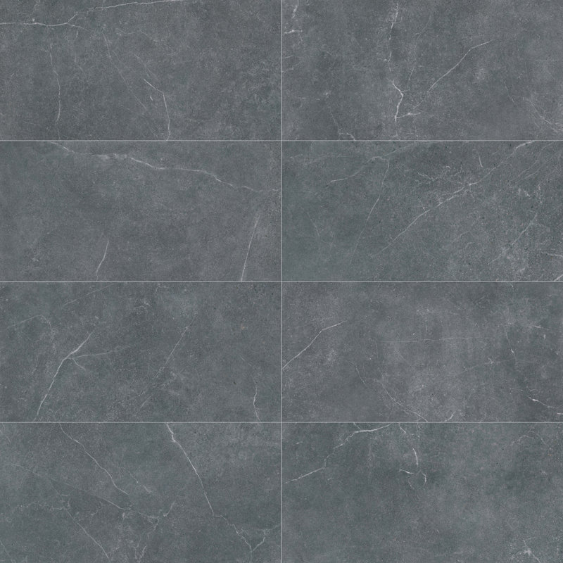 Newstone Matte 24x48 Porcelain Floor & Wall Tile (15.5 Sq. Ft./Case), Black