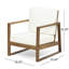  Arilynn Modern Coastal Vietnam Acacia Wood Outdoor Club Chair with Cushions-216857973