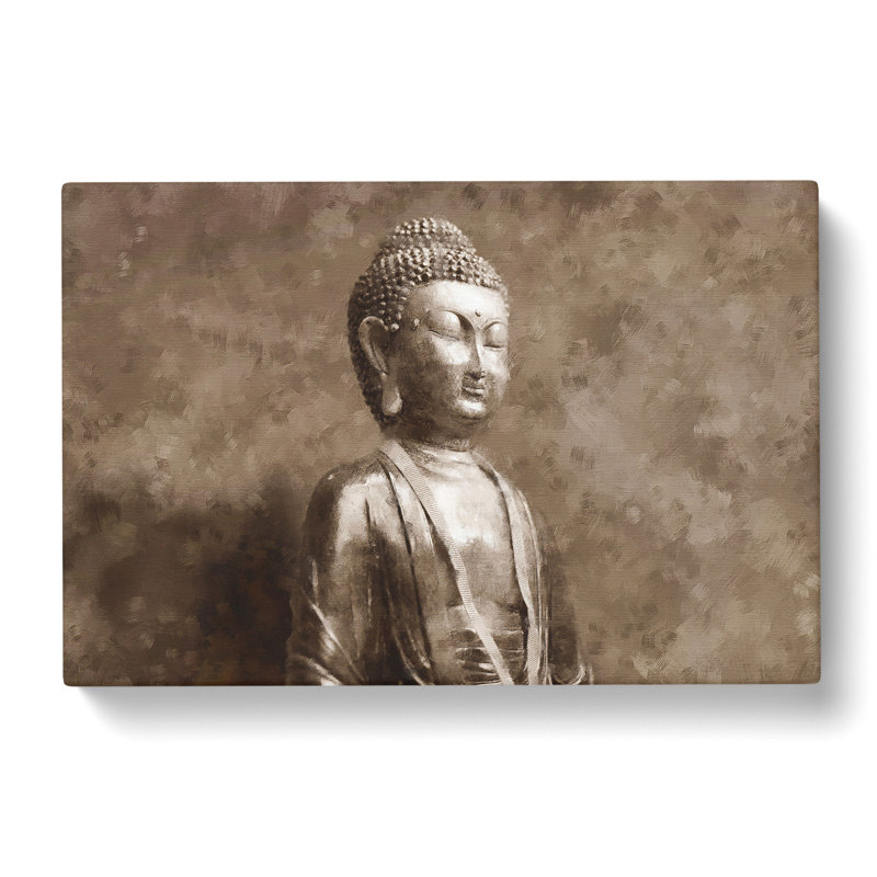 Buddha Statue Vol.3 - Wrapped Canvas Print, 50cm H x 76cm W x 3cm D