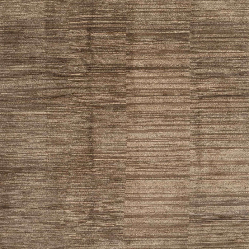Tapis contemporain brun, Carré 8 pi x 8 pi