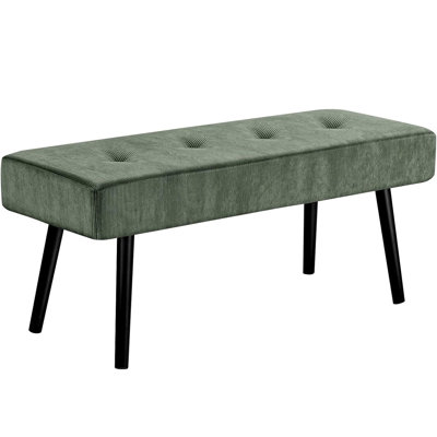 39.4" Corduroy Upholstered Bench