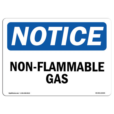 Avis de l'OSHA - Panneau de gaz ininflammables