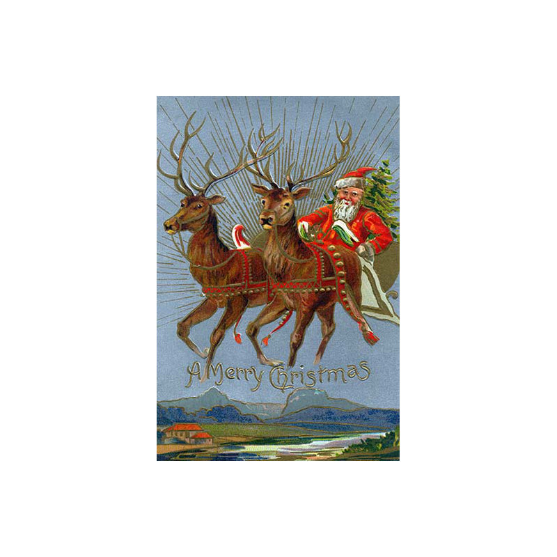 « a merry christmas », impression, H 42 po x l 28 po
