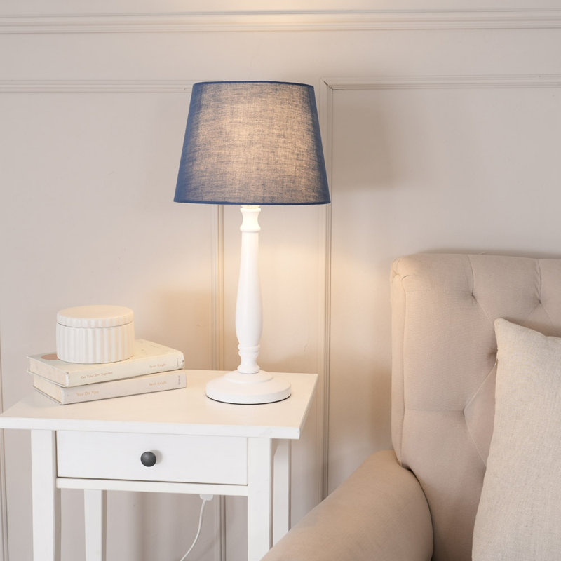 Annum Wood Table Lamp, White, White, Yes