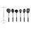Ensemble d'ustensiles de cuisine antiadhésifs 7 pièces Classic Cuisine - Acier inoxydable et silicone - Support et ustensiles de cuisine - Résistant à la chaleur 