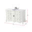 Meuble-lavabo simple 54 po blanc antique-412254237