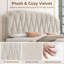 Upholstered Bed Frame with with Diamond Button-Tufted Headboard-332416926-332416923