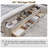 Bed with 3D Geometric Headboard & Storage Bench-4-Drawer Storage