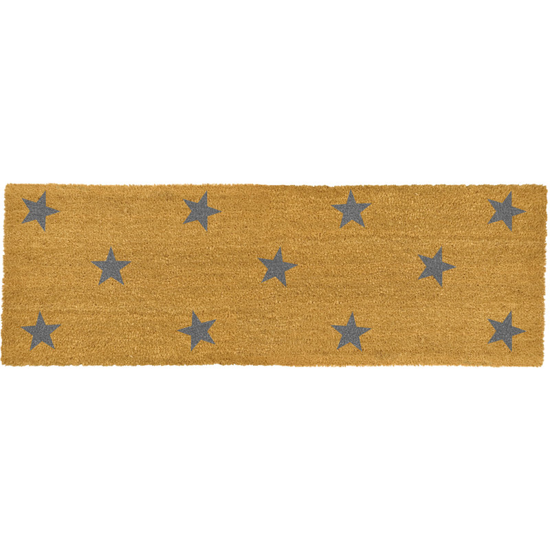 Gise Non-Slip Outdoor Doormat, Natural/Grey