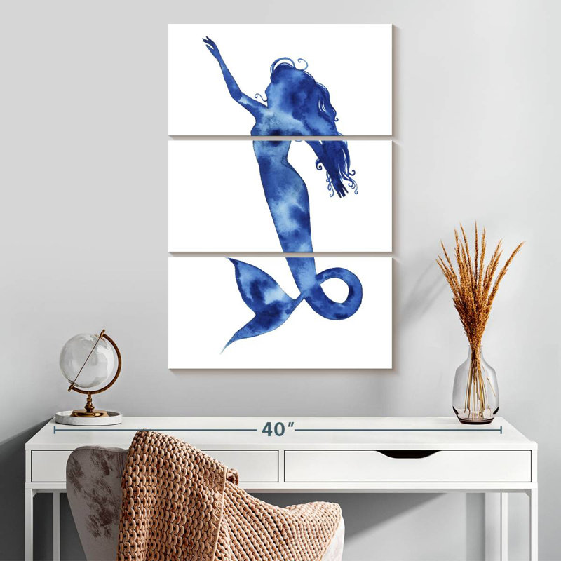 Bleu Ashelle Sirena I, H 32 po x l 20 po
