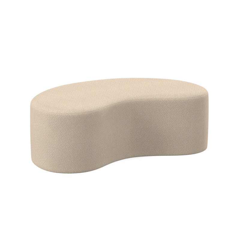 Balance Upholstered Ottoman, Filigree Ivory 100% Polyester
