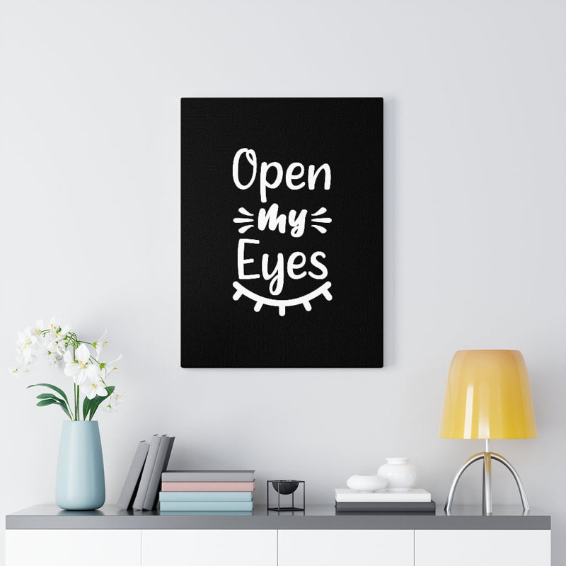 Open My Eyes - Wrapped Canvas Print, 36cm H x 28cm W