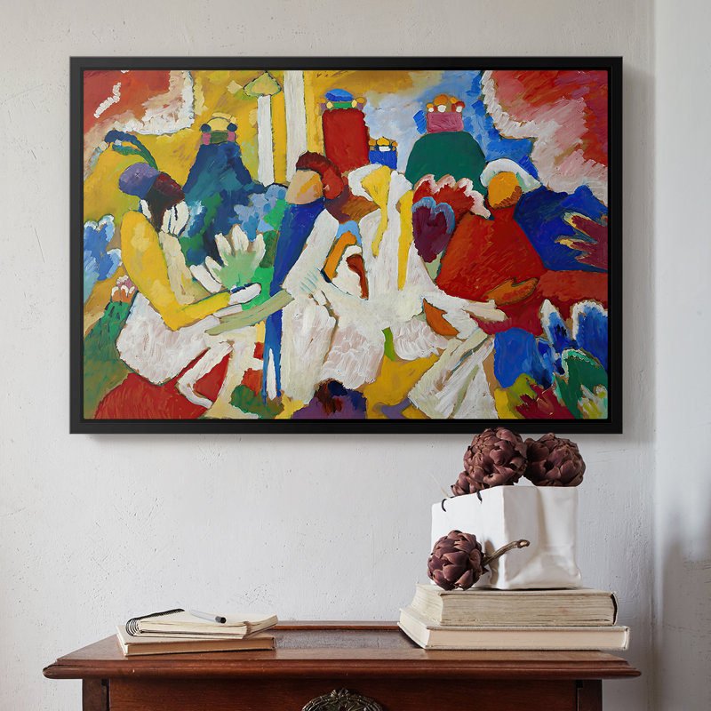 Oriental, 1909 - Toile tendue avec châssis Wassily Kandinsky, 16 x 24, Doré