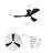 42 Inch Black Ceiling Fan with Lights, Flush Mount Ceiling Fan with Remote Control - Quiet DC Motor Modern Indoor/Outdoor Ceiling Fan for Bedroom, Farmhouse, Patio
