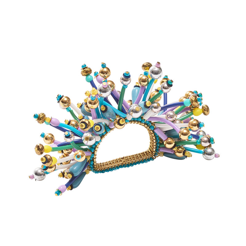 Fun Burst Napkin Ring, Turquoise/Purple