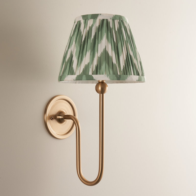 Santiago Steel Armed Sconce, Green, 37cm H x 20cm W x 22cm D
