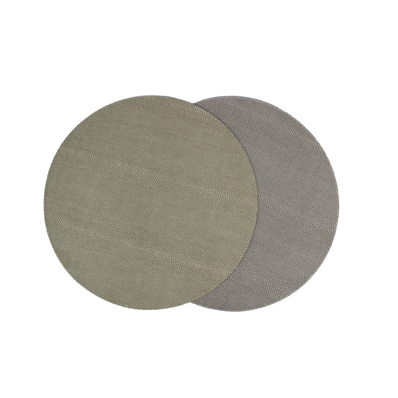 Edenbourgh Animal Print Round Placemat, Grey/Green