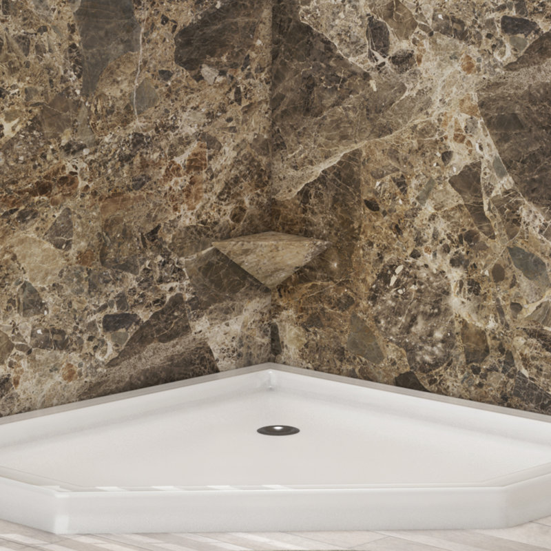 FlexStone 10" Shave Shelf in Breccia Paradiso, Breccia Paradiso