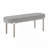 Chenille Upholstery Sleek  Bench