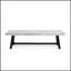 Bancs d'extérieur Carlisle, sablé + noir (ensemble de 2), siège en bois d'acacia durable pour des rassemblements extérieurs élégants et confortables