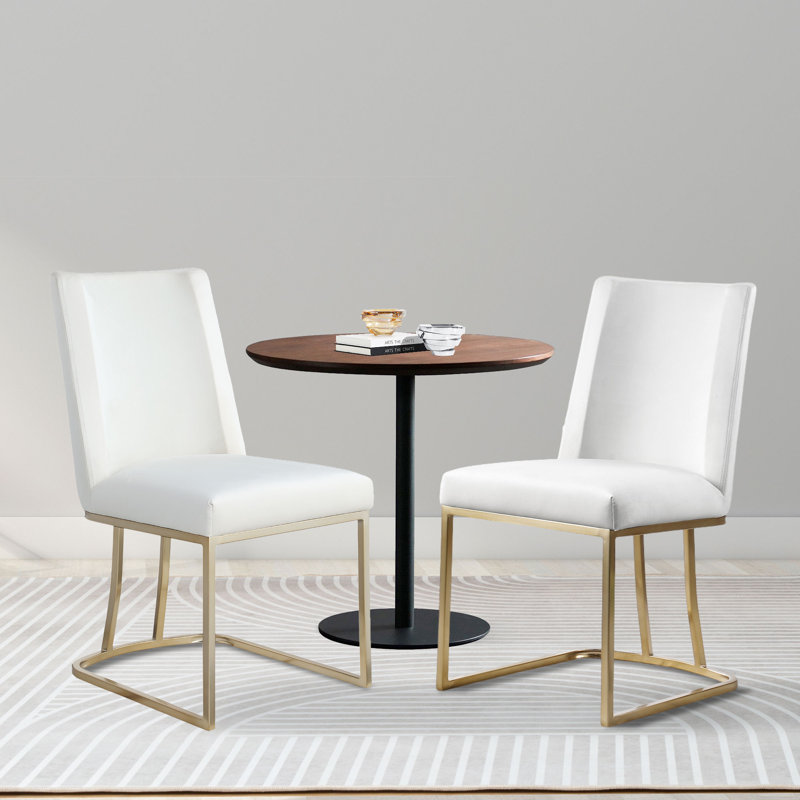 Chaise parsons en métal Tonilee, Blanc