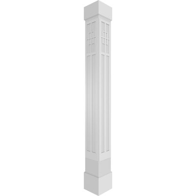 Colonne de style mission artisanale carrée non effilée Craftsman Classic San Antonio avec base standard et base standard